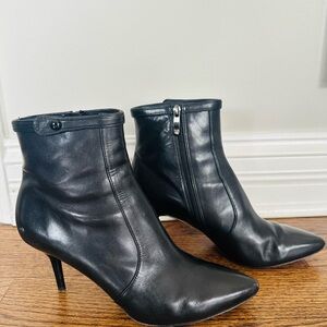 Via Spiga Sleek Black Heeled Boots - Size 7.5 M